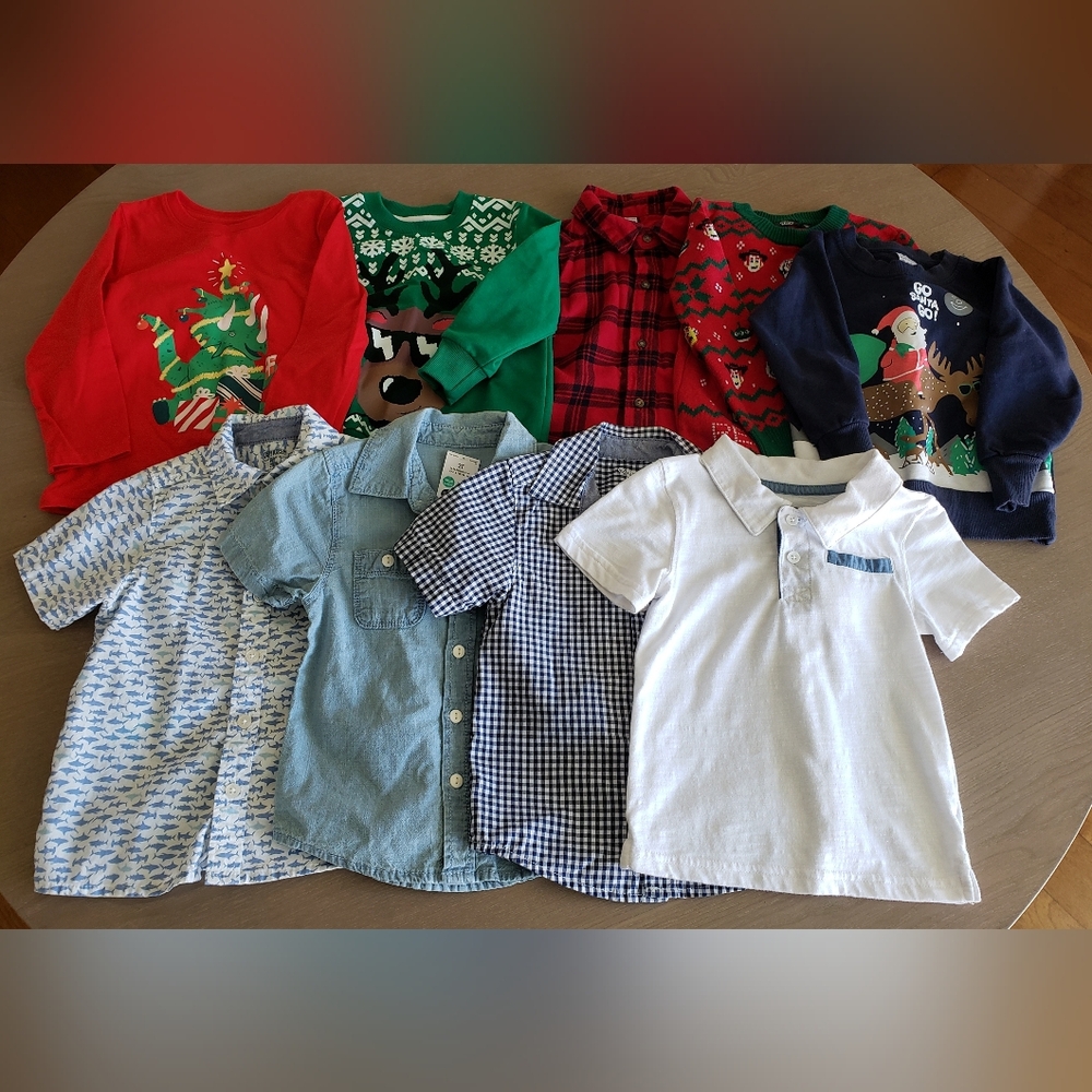 2T Boys Festive and Casual Shirt Set